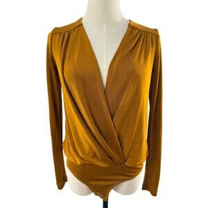 Intimately Free People Turnt Crossover Boho Bodysuit in Honey Ginger, Size XS/TP